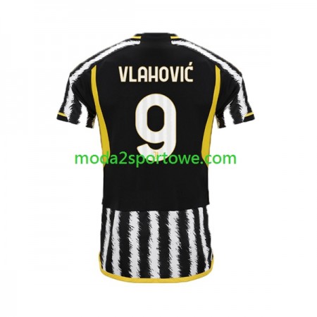 Koszulka Juventus Dusan Vlahovic 9 Domowe Stroje Piłkarskie 2023/24 Krótki Rękaw